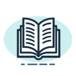 Open book learning icon